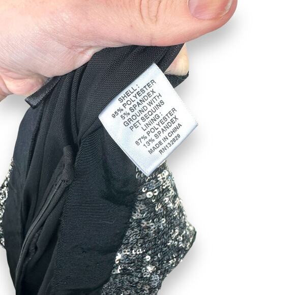 NBD x Revolve NWT Saturday Love Silver Sequin Ultra High Waist Holiday Pants - Picture 9 of 10